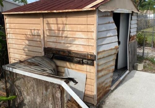 Shed Removal Project in North Palm Beach by Easy Touch Junk Removal