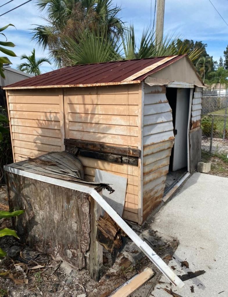 Shed Removal Project in North Palm Beach by Easy Touch Junk Removal