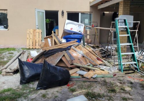 Construction Debris Removal Project in West Palm Beach by Easy Touch Junk Removal